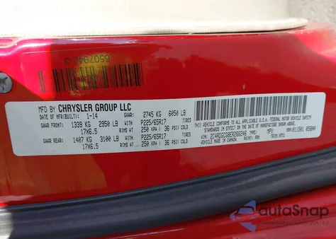 2014 Dodge Grand Caravan Sxt из США, поврежденный, VIN 2C4RDGCG8ER266246